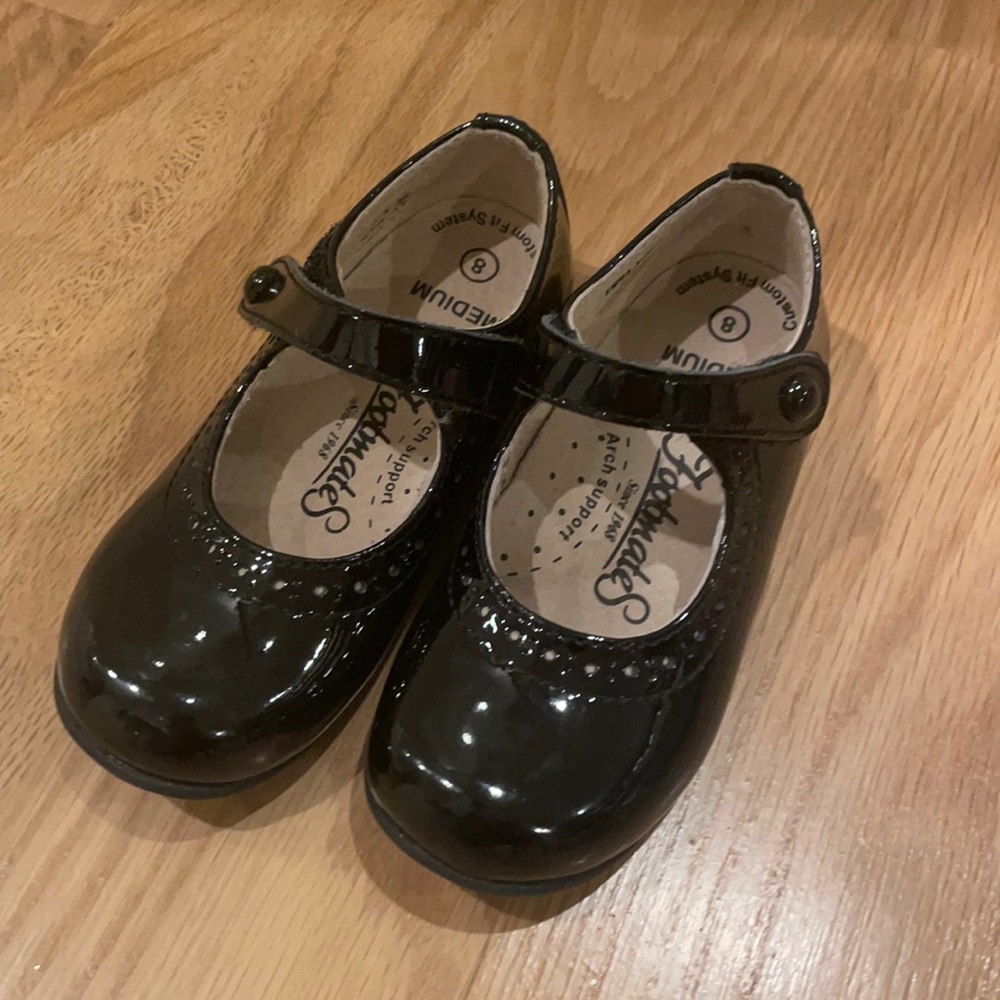 FootMates black patent leather mary janes.